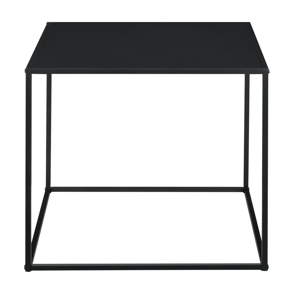 Table d'appoint [en.casa] 50x55x55cm métal noir anti-rayures polyvalente - 3