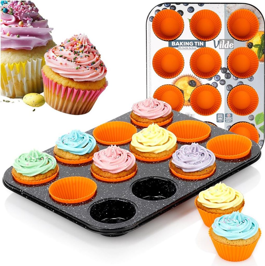 Vilde | Muffinform - 12 Silikonförmchen - Antihaft - Produktbild 