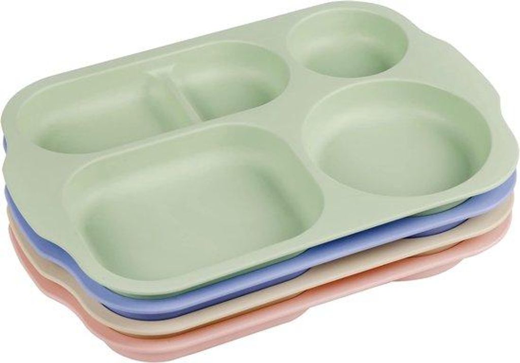 Kinderdinerbordset, 4 Stück, 27,5 cm, licht, 5-teilig, magnetron- und Geschirrspülergeeignet