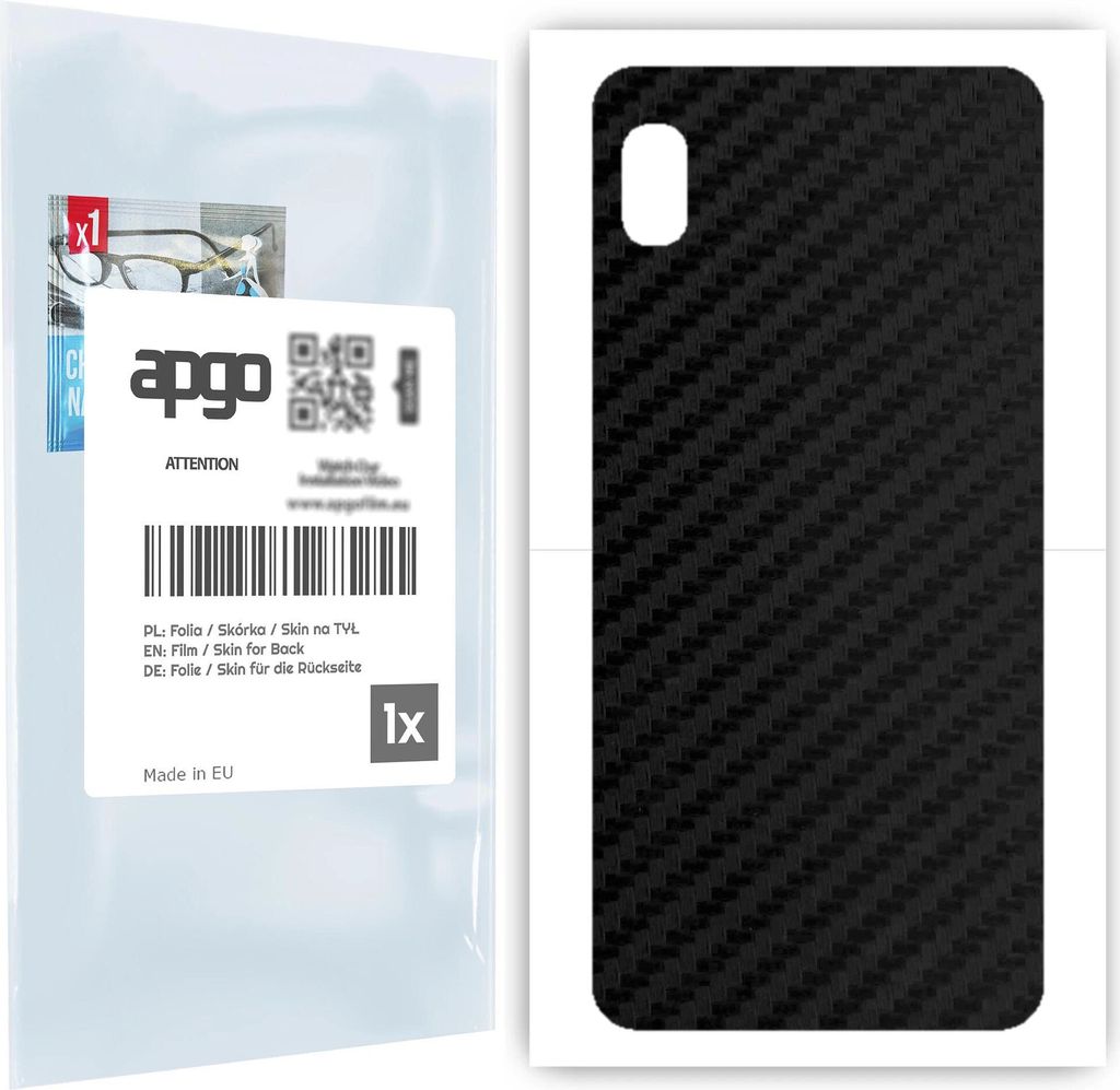 apgo Rückseite Schutzfolie für Samsung Galaxy A10 - Hinten Schutzfolie Carbon, Rückseite Folie schützt vor Kratzern und Fingerabdrücken