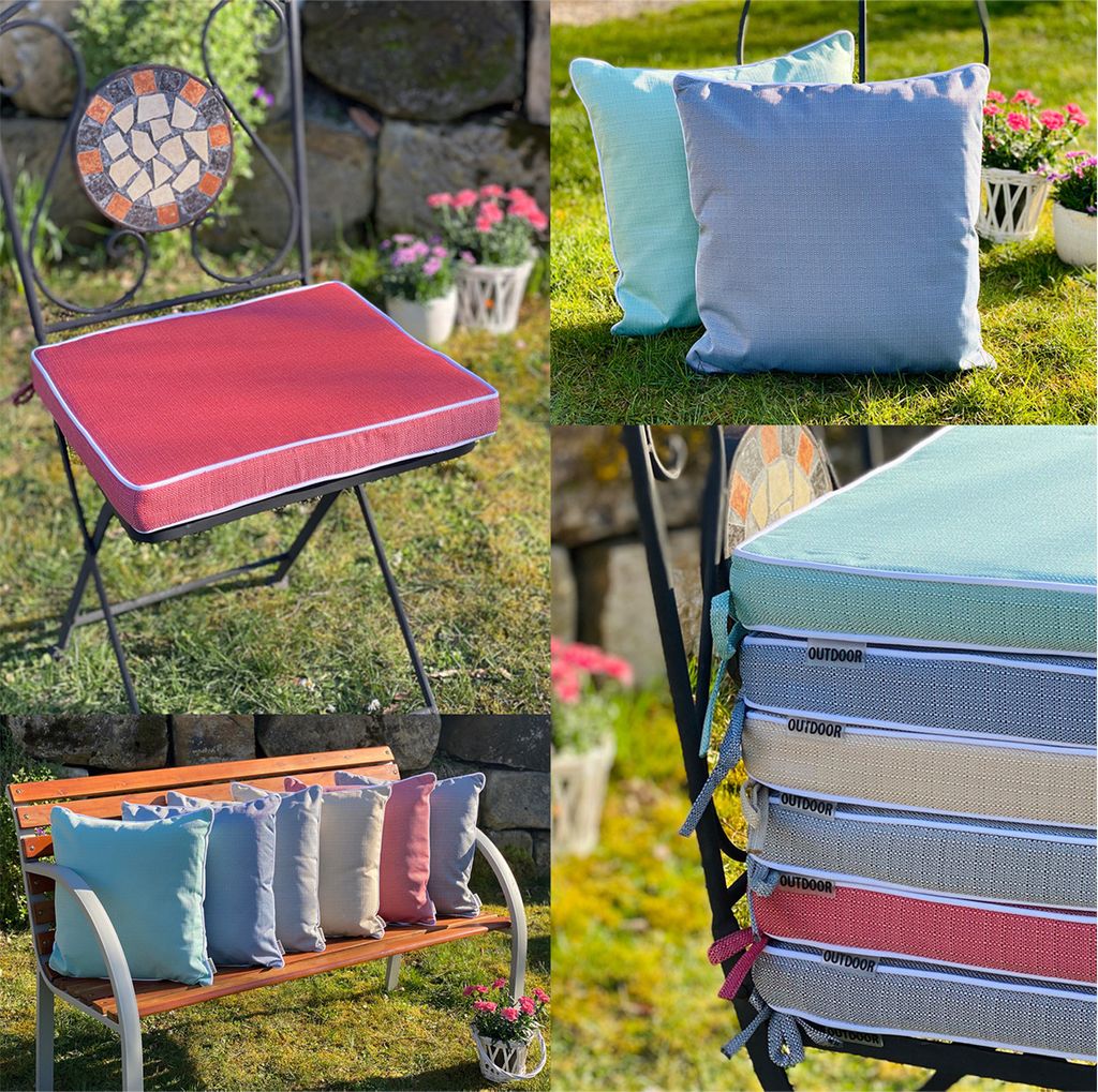 heimtexland ® Outdoor Deko Kissen Sitzkissen Lotus Effekt Produktbild 9