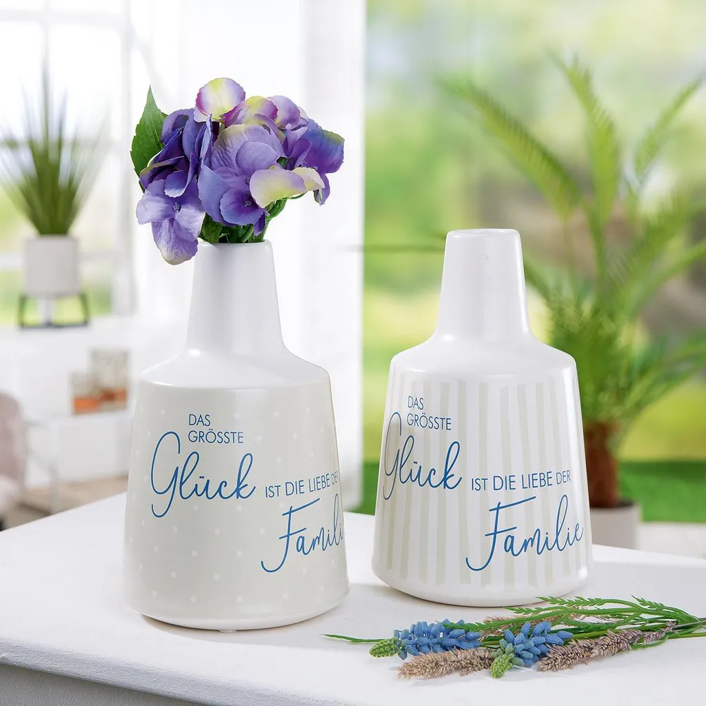 Décoration de Table Vase Céramique Crème Style Scandinave - Lot de 2