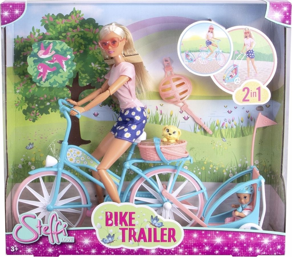 Steffi Love - Puppe mit Fahrrad und Anhänger - 2-in-1 Produktbild 