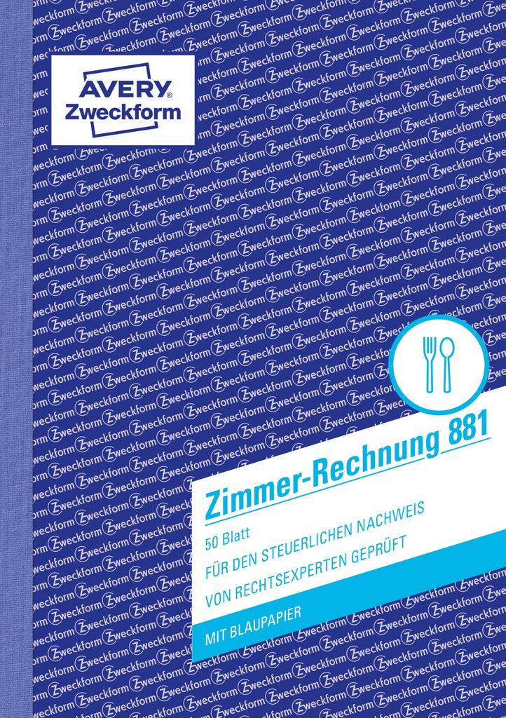 Avery Zweckform® 881 881 Faktúra za miestnosť, DIN A5, Obrázok produktu 