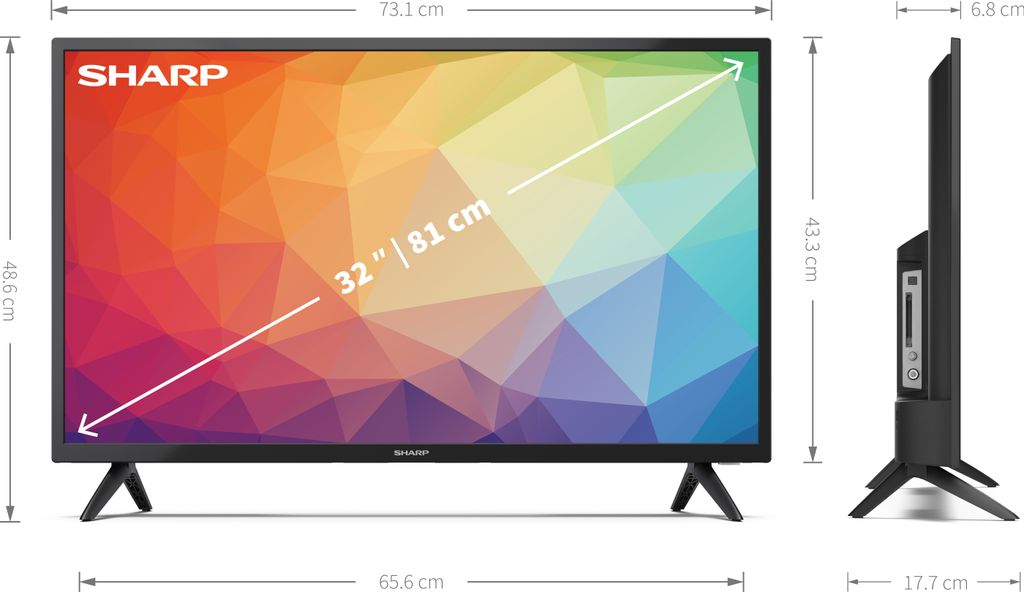SHARP 32FG2EA Android Smart TV, 81cm (32 Zoll), HD Ready Produktbild 3