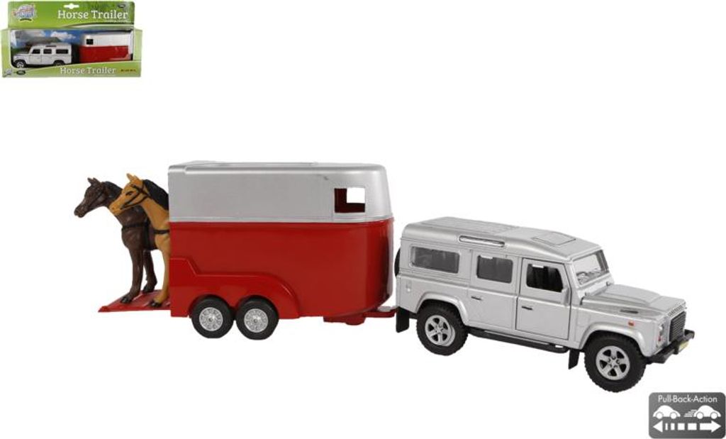 Kids Globe Land Rover mit Pferdeanhänger Produktbild 