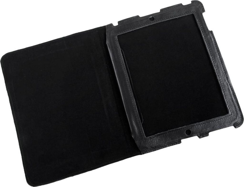 Hülle für Apple iPad 2 aus schwarzem Naturleder
