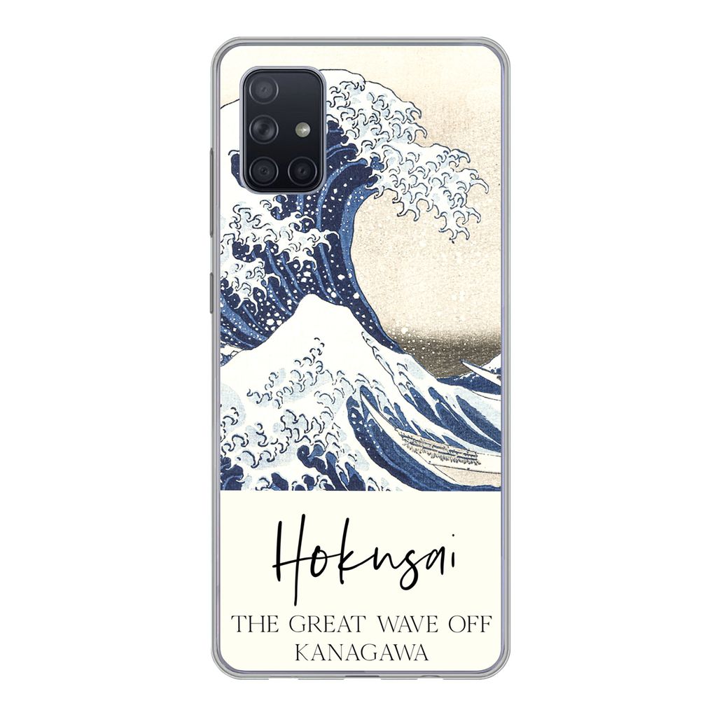 MuchoWow Handyhülle Schutzhülle Hülle für Samsung Galaxy A71 Die große Welle von Kanagawa - Katsushika Hokusai Silikon Softcase Handy Hülle...