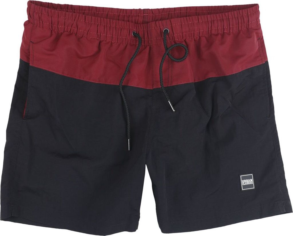 Urban Classics Badeshort Herren Block Swim Shorts rot S
