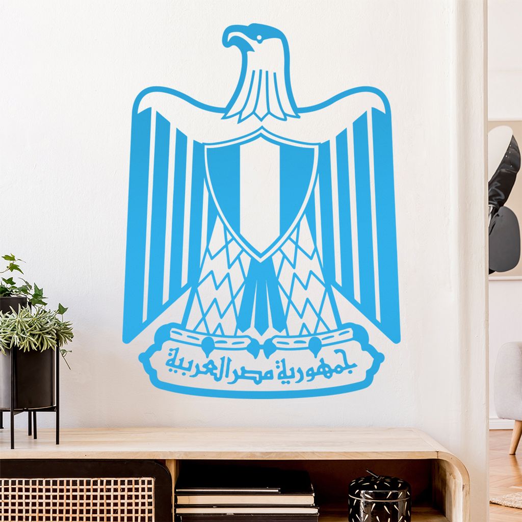 Ägypten Wappen Wandtattoo Wandaufkleber Wall Sticker - Dekoration, Küche, Wohnzimmer, Schlafzimmer, Badezimmer