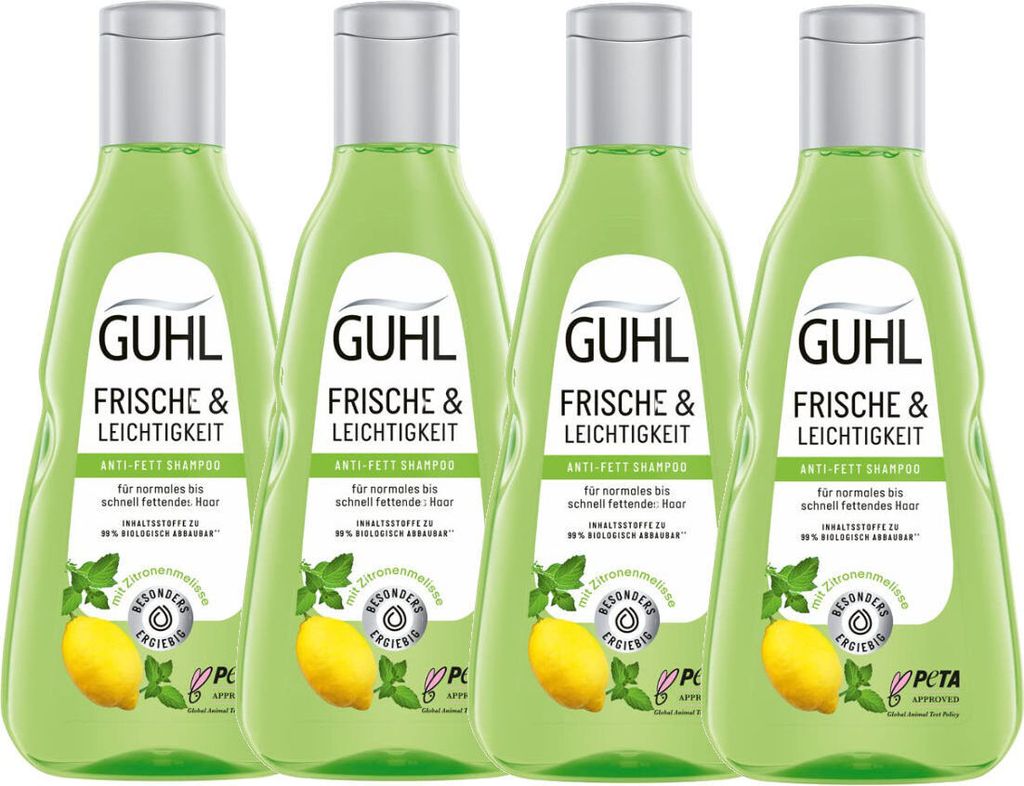 Guhl Frische und Leichtigkeit Anti Fett Shampoo 250ml 4er Produktbild 