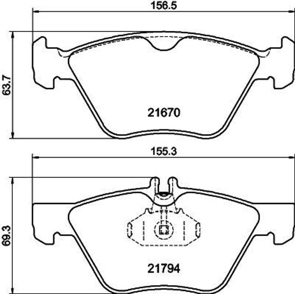 Plaquettes de frein HELLA 8DB 355 007-861 pour Mercedes CLK et Classe E