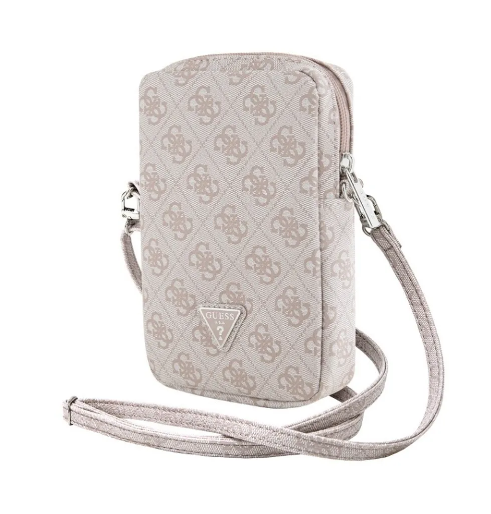 Guess Zip 4G Triangle Pink Bag - Borsa Smartphone Originale - 1