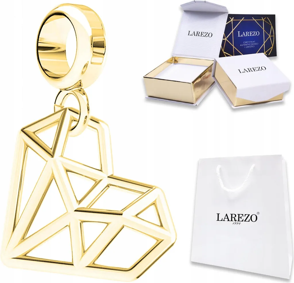 Charm Cuore Argento 925 Oro - Ciondolo Compatibile Alta Qualità