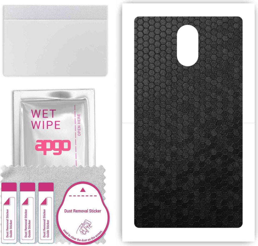 apgo Rückseite Schutzfolie, Skin, kompatibel mit Doogee Mix Lite, Hinten Displayschutzfolie aus Vinylfolie, kratzfest, einfache Montage - Schwarze...