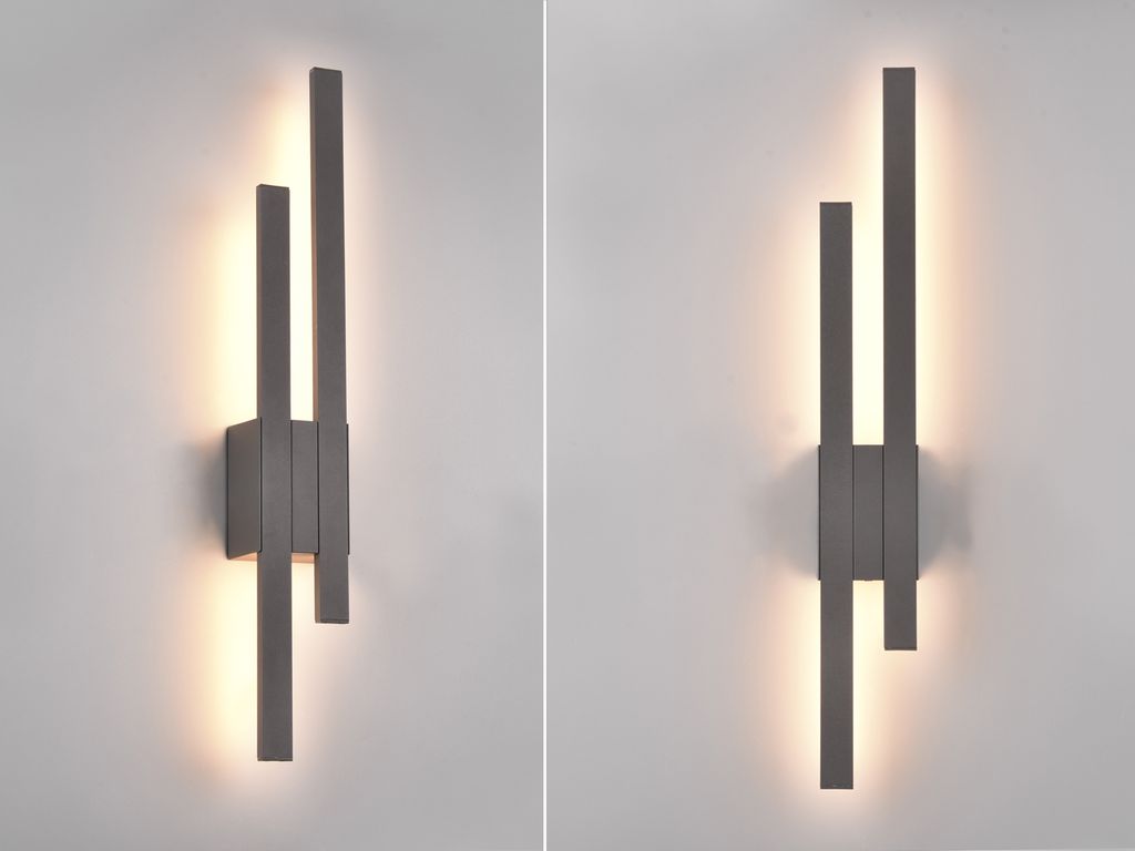 LED Außenwandleuchten, indirekte Gartenbeleuchtung mit Strom, Terrassenlampen