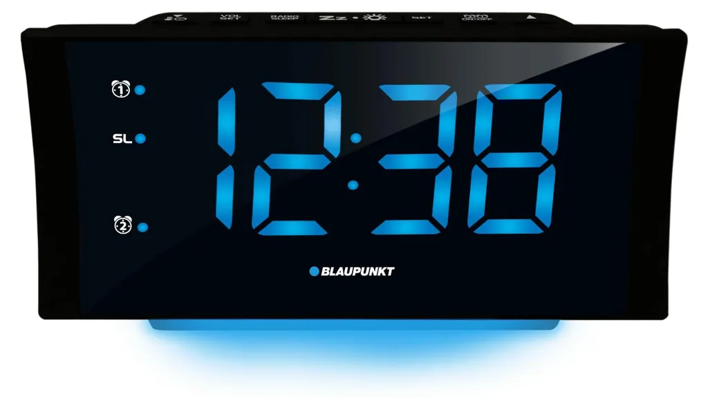 Réveil Blaupunkt CR80USB numérique noir avec port de charge USB intégré