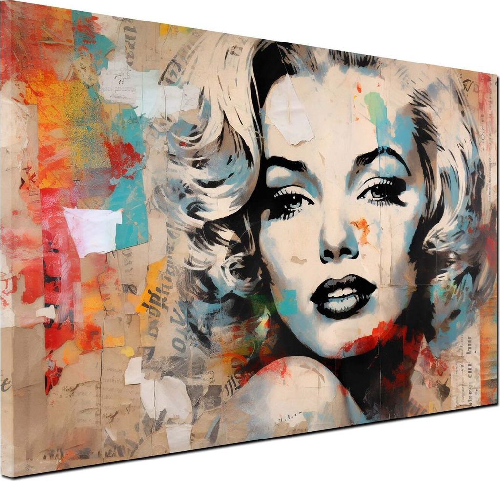 Cool Star Abstract Style Leinwandbild Wandbild Kunstdruck XL Deko: 80x60x4cm