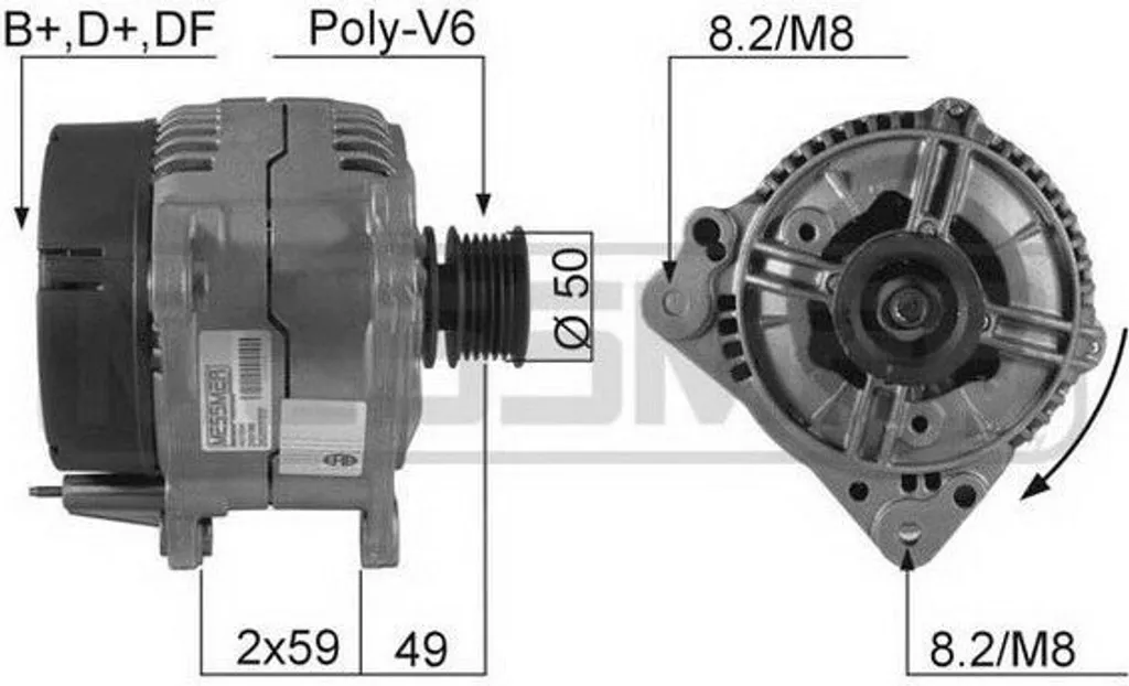 Générateur Alternateur 90A pour VW Sharan Transporter T4 et Audi A4 A6