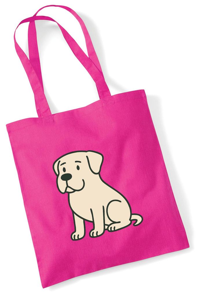 Huuraa Jutebeutel Mastiff Comic Masti 10 Liter Fuchsia Baumwolle Tasche Geschenkidee