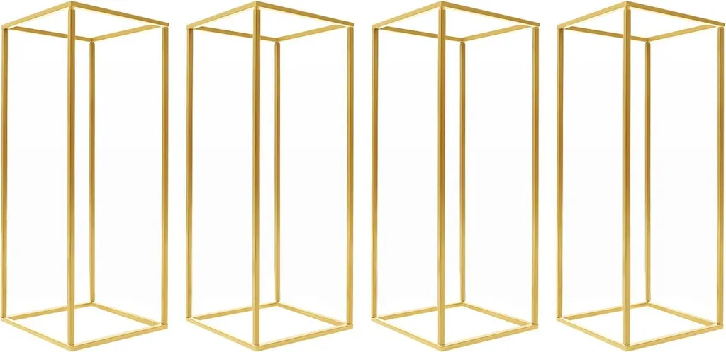 Espositore fiori oro metallo | Struttura professionale rinforzata