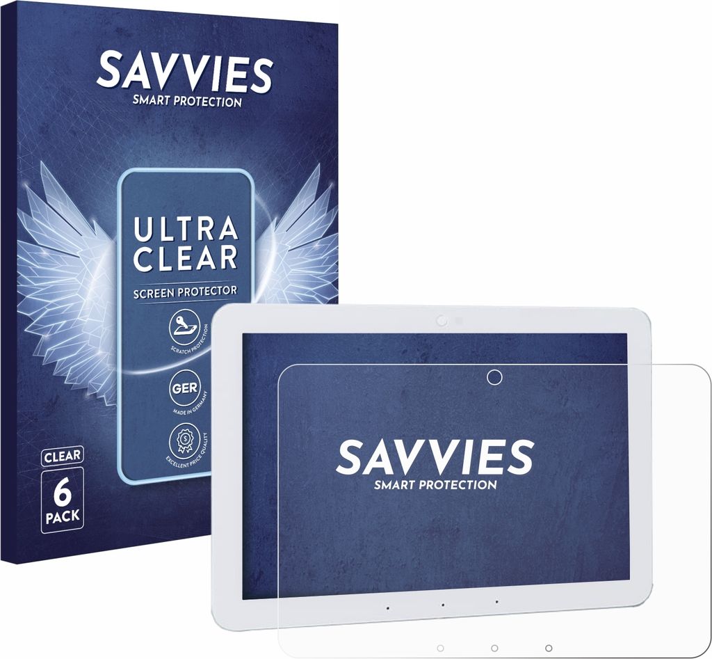 6x Für Amazon Echo Hub 8" Schutzfolie Savvies Displayschutz Display Schutz Folie Klar Transparent