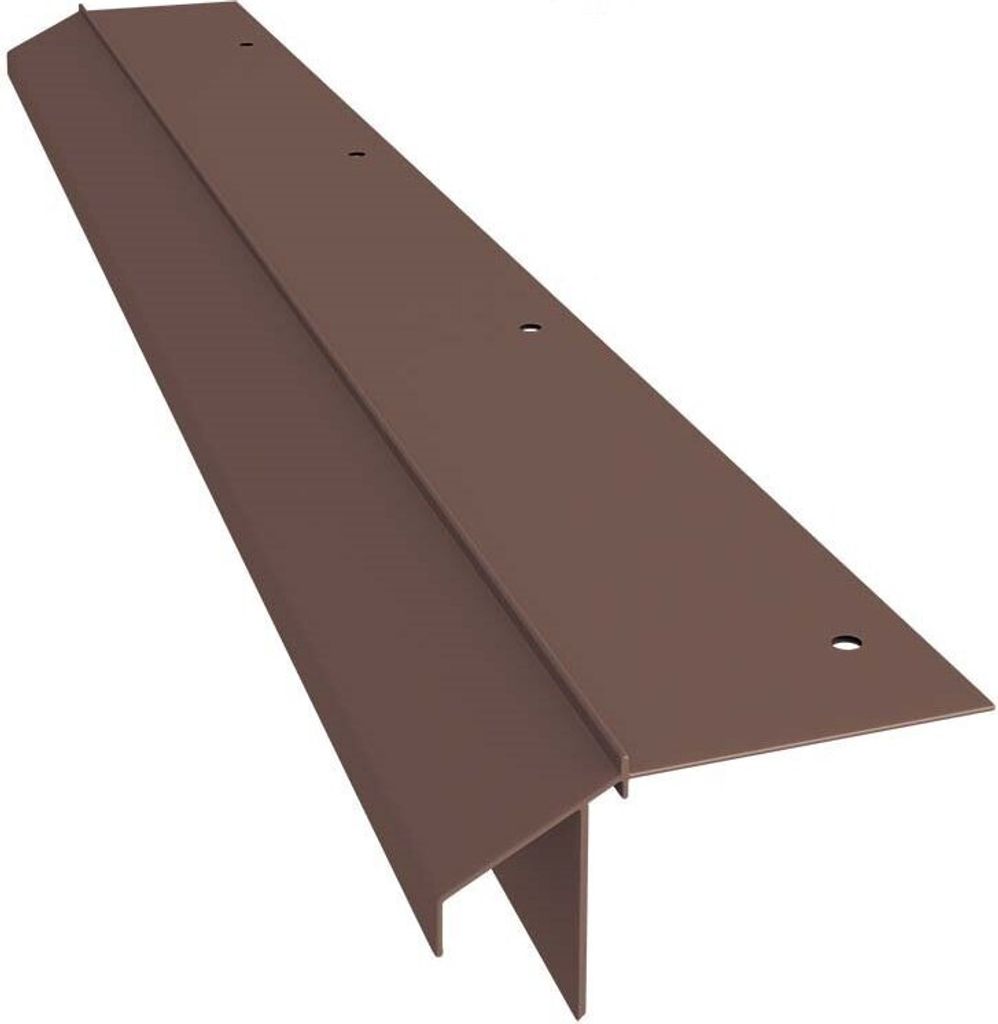 Renoplast Aluminium Traufprofil K10R Harzböden, Profil 200cm, Braun