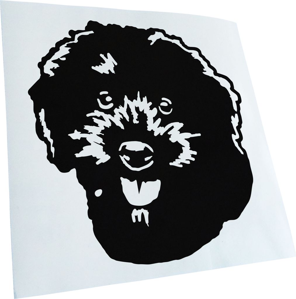 Kiwistar - Autoaufkleber - Schnoodle Hund - Neongrün - 11x10cm - Aufkleber für Auto, Laptop, Fahrrad, LKW, Motorrad mehrfarbig JDM Decal Racing