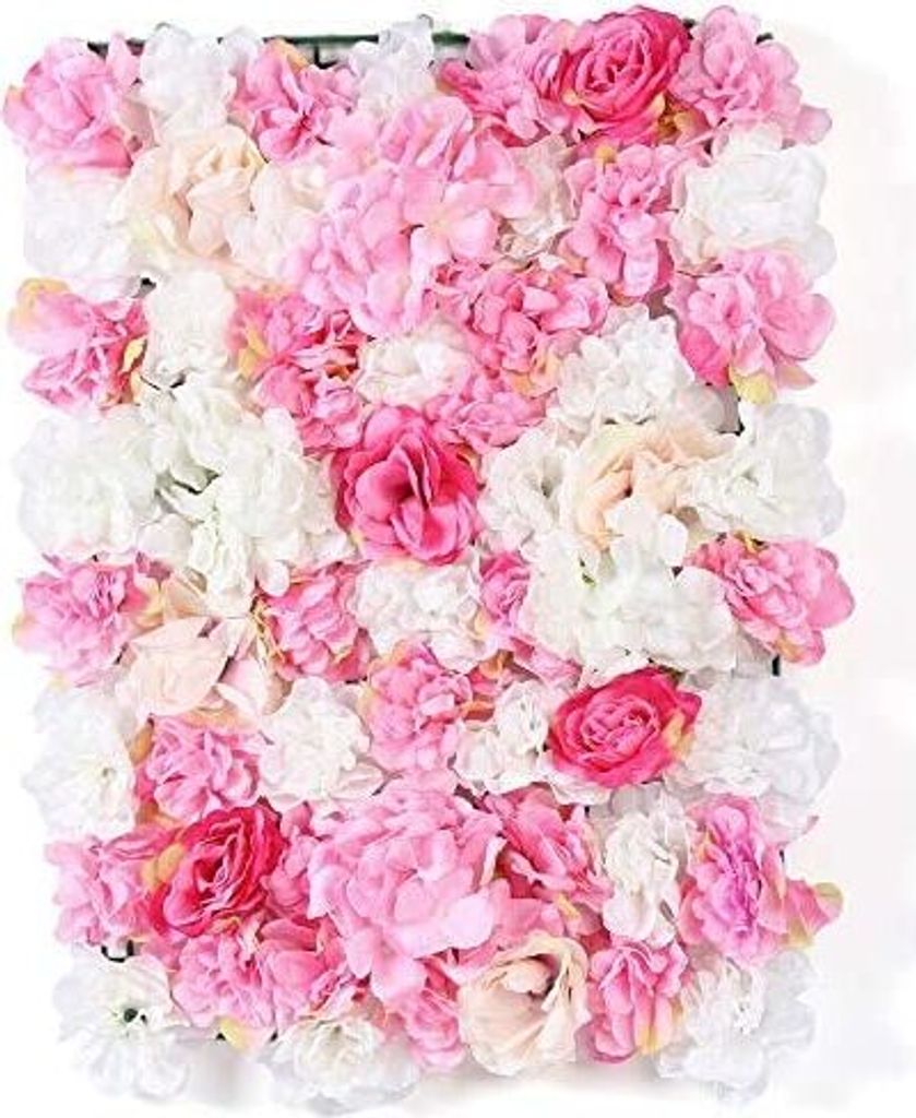 20 Stücke Künstliche Blumenwand Rose Wall Wand Metope Blumen Bouquet Hochzeit Blumendeko Kunstblumen Seidenblume für Geburtstag Hintergrund Deko...