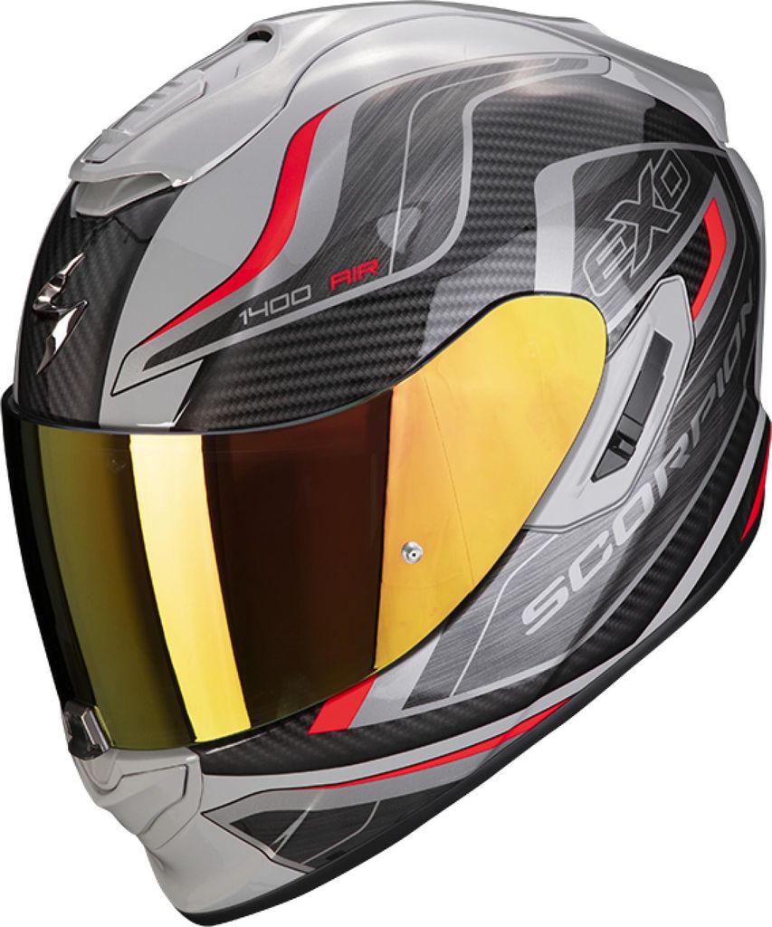 Scorpion EXO-1400 Evo Air Attune Helm (Grey/Black/Red,XL (61/62))