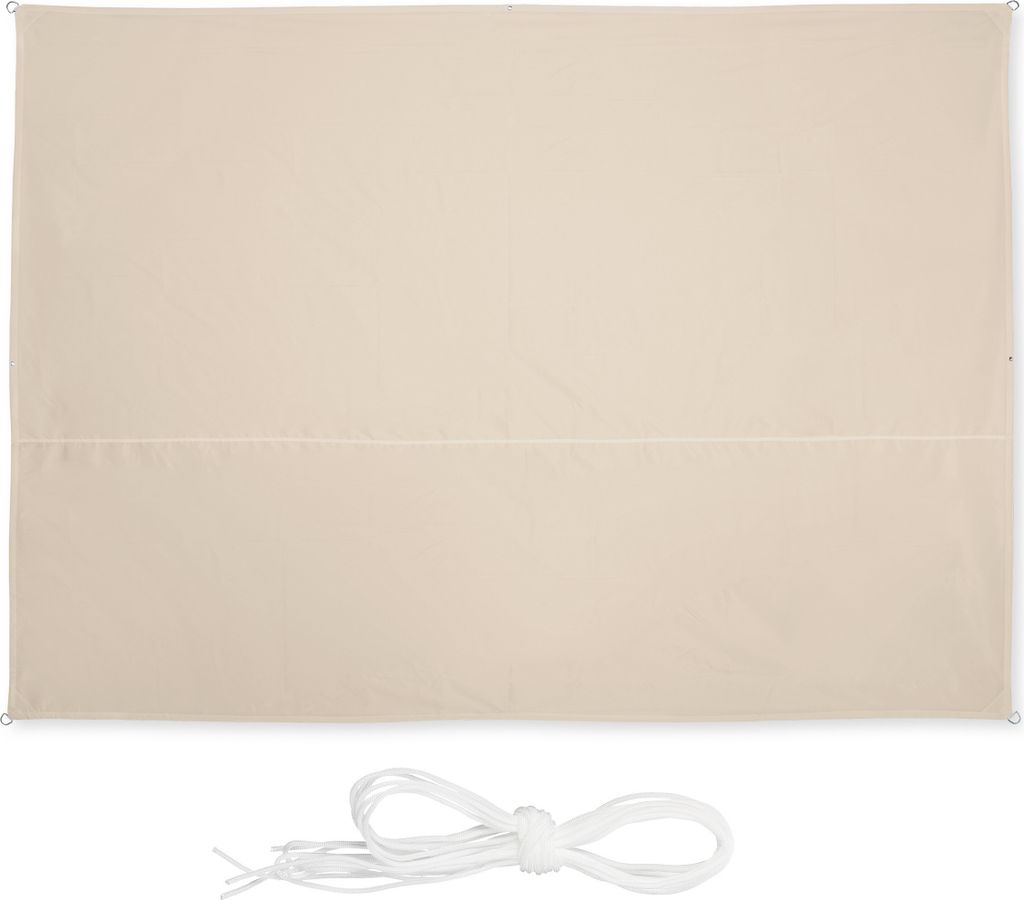 relaxdays Beiges Sonnensegel rechteckig