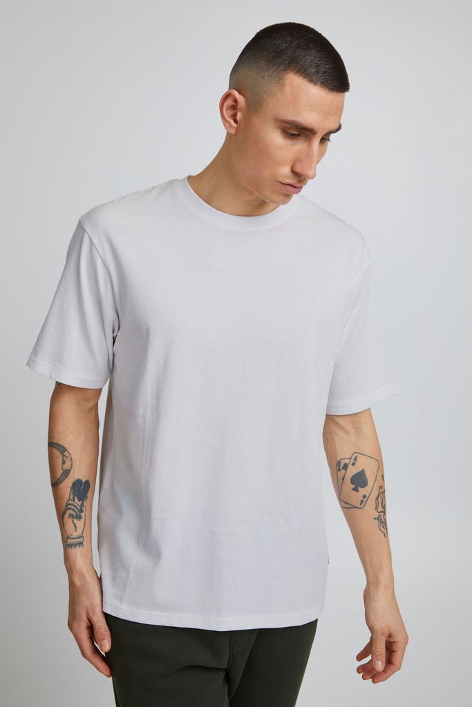 !Solid SDCadel Herren T-Shirt Kurzarm Shirt Basic Hochwertige Baumwoll-Qualität Rundhalsausschnitt Überschnittene Schultern Oversize Fit