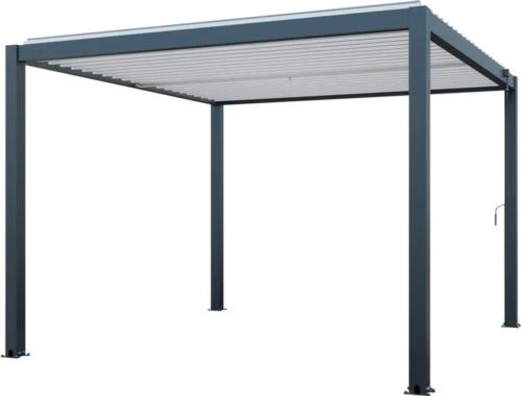 Pergola Konsta 9,4 m² für Premium Systemhaus 10 m² 300 x 314 cm metallic schwarz
