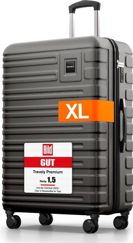 Travely Polycarbonat Koffer Groß 77cm XL - 100L Produktbild 