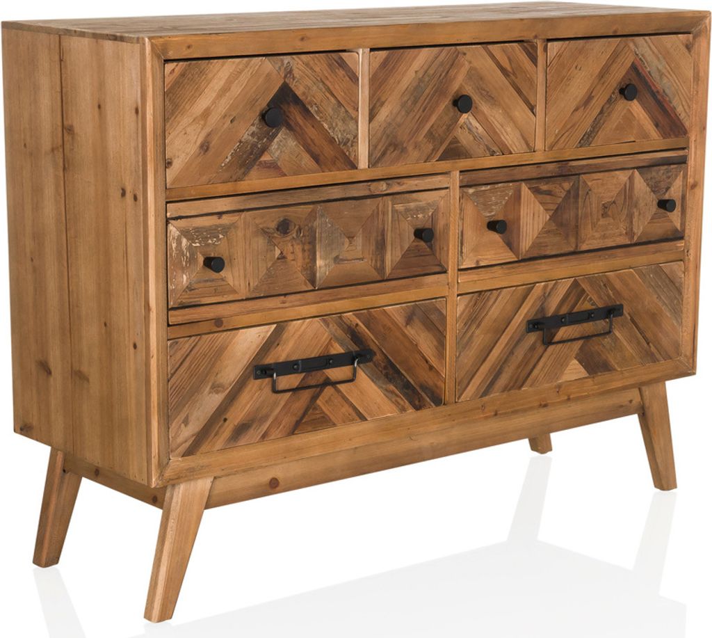 hjh LIVING Sideboard SANTJAGO WOOD XL Kommode Schrank Bügelgriff 72.0 x 97.0 x 34.0 cm