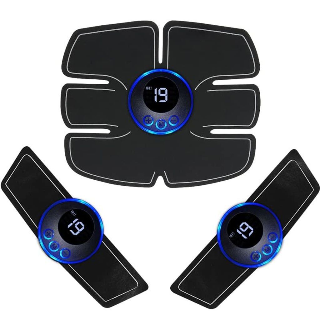 EMS Bauchtrainer Set mit 2 Geräten & 10 Gel-Pads, 8 Modi 19 Produktbild 