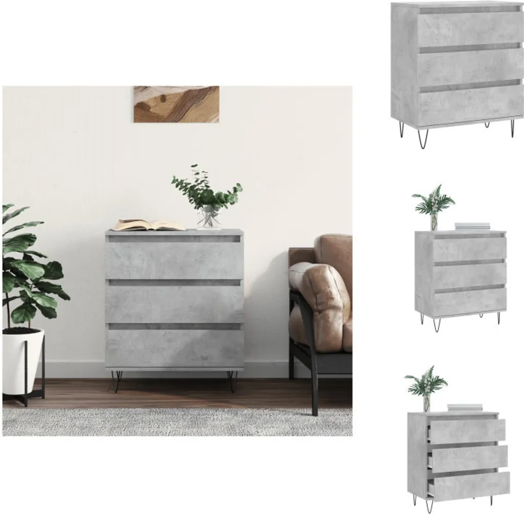 Offerta VidaXL Credenza 60x35x70 Grigio Cemento - Spazio Extra Ora