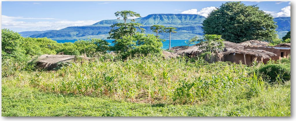 Tulup Küchenrückwand Spritzschutz aus Glas -125x50 -Spritzschutz auf gehärtetes Glas Deko Landschaften Malawisee