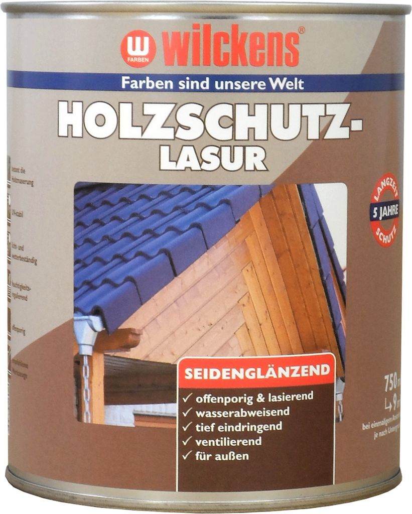 Wilckens Holzschutzlasur seidenglänzend, 750 ml, Teak