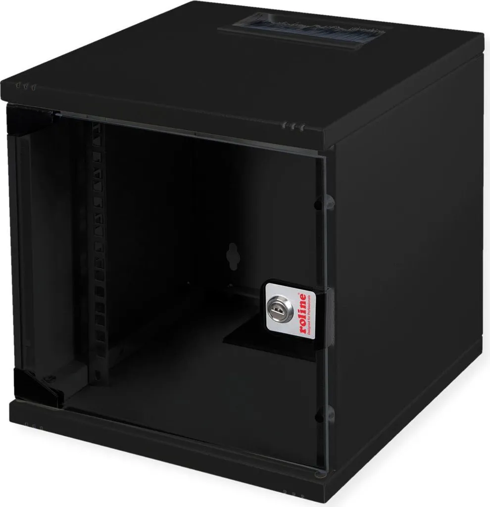 Coffret mural 10 pouces pour réseau domestique 6 UH ROLINE 312x300 noir