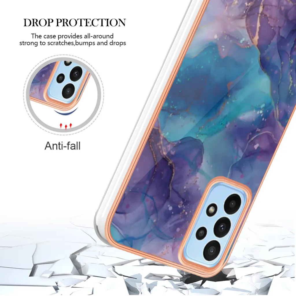 Custodia Samsung Galaxy A33 5G Viola Morbida Antiurto per Famiglie - 5