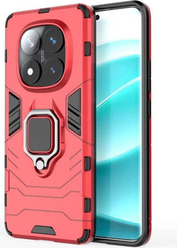 Lenuo Armor Hülle für Xiaomi Redmi Note 14 Pro 4G, Rot