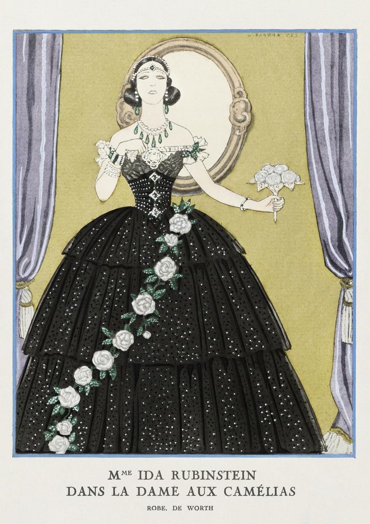 Plakat 21x29,7cm Ida Rubinstein, Barbier Vintage für das Wohnzimmer