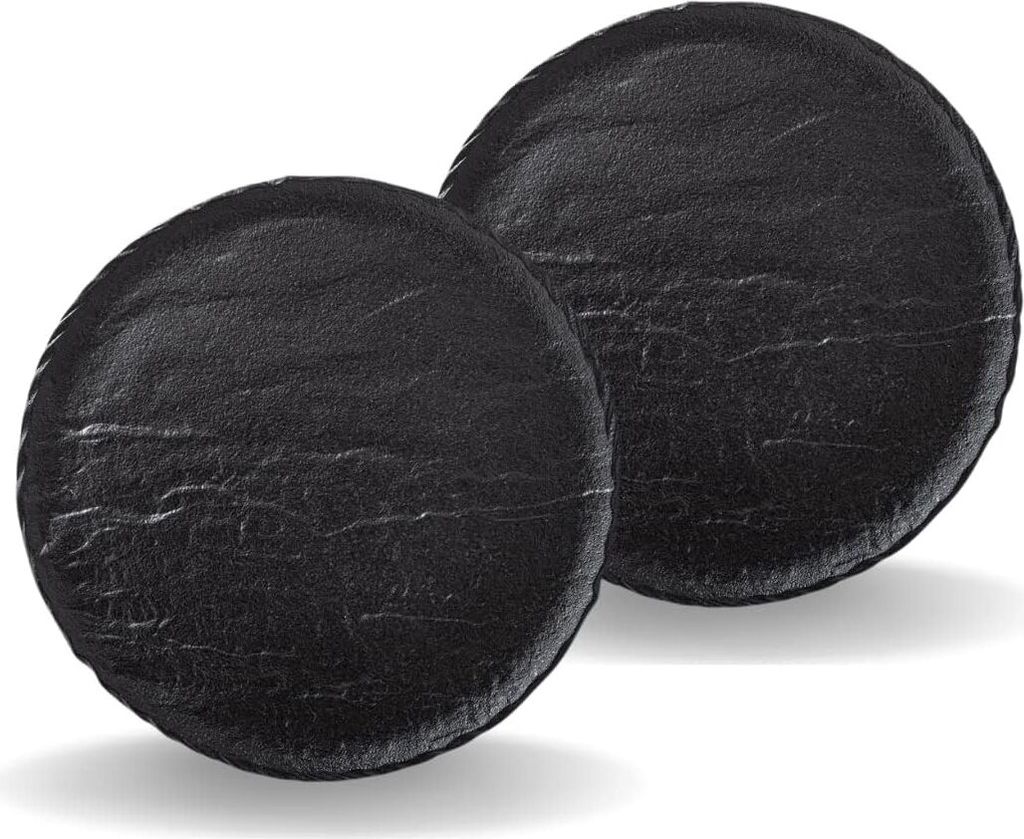 Wilmax Runde Servierplatte 30 cm 2er Set Schwarz WL-661128/A2