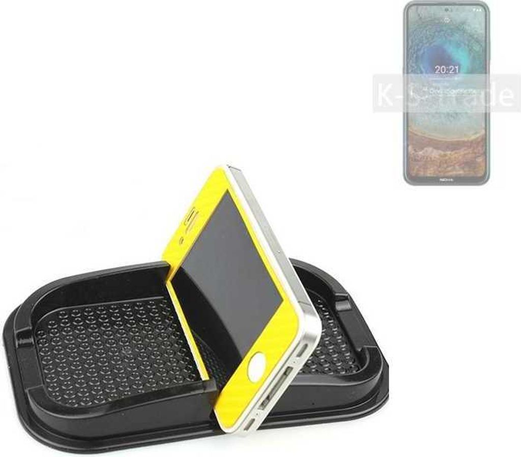 K-S-Trade Auto Anti Rutsch Matte Smartphone-Halter kompatibel mit Nokia X100 Haft Pad Armaturenbrett Handy-Halterung Silikon