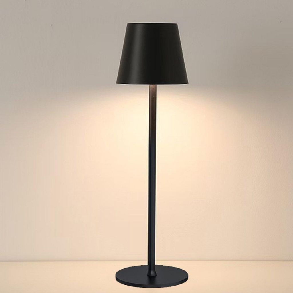 Minicee LED Tischlampe dimmbar Touch kabellos 36,5 cm Schwarz