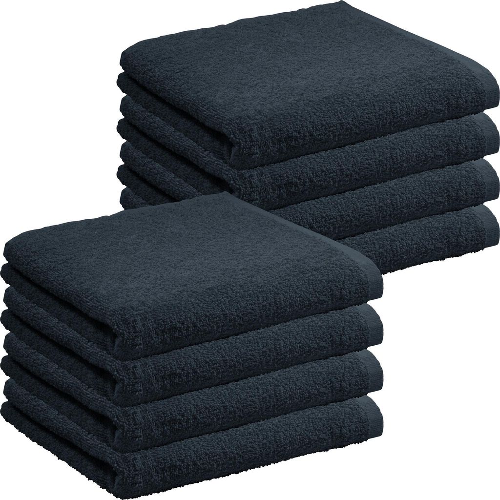 REDBEST Duschtuch Oceanside" 8er-Pack schwarz 70x140 cm"