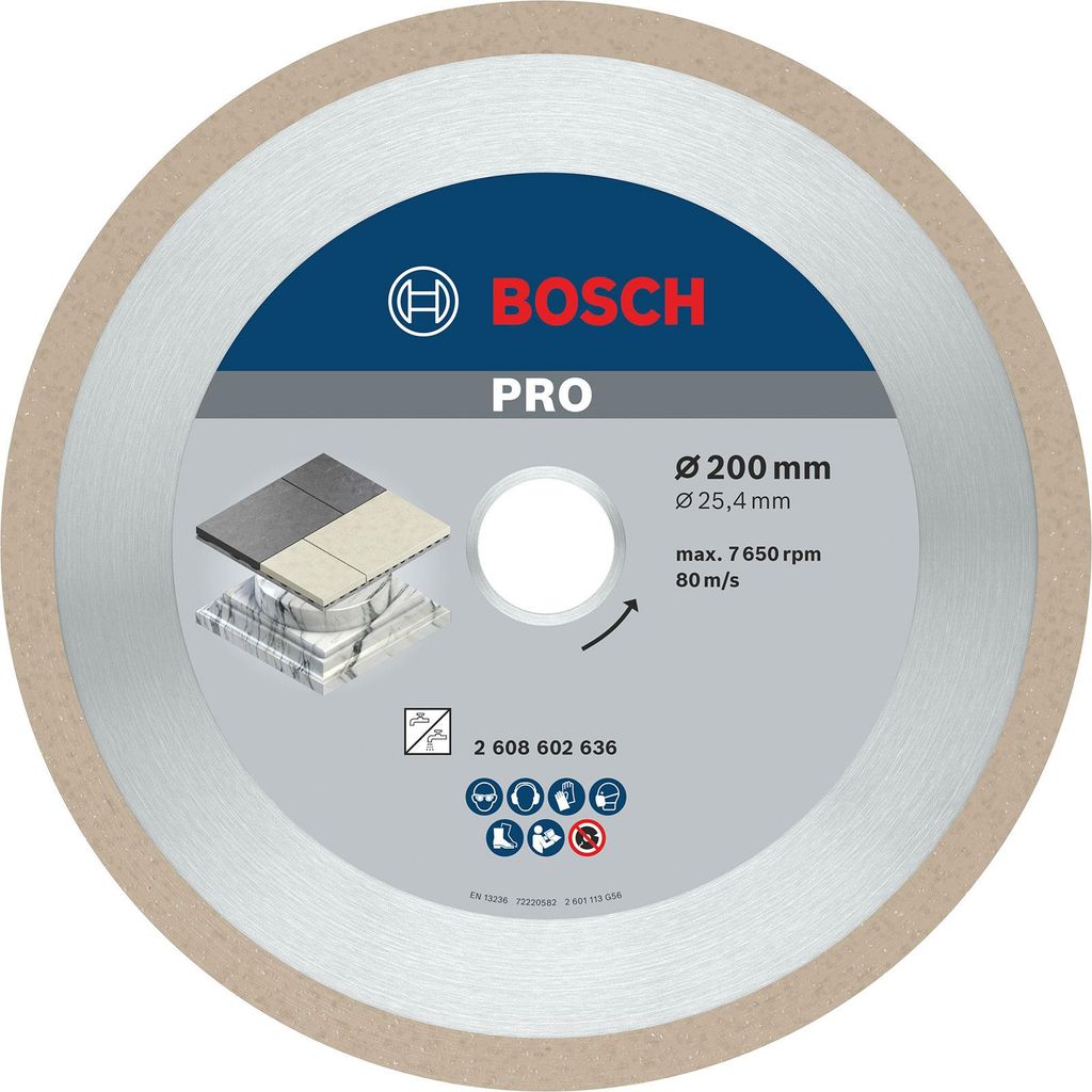 Disque diamant céramique PRO Bosch,200x25.4 Image du produit 