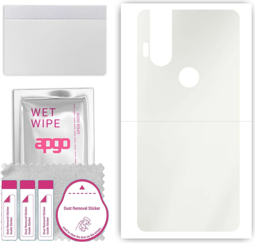 apgo Rückseite Schutzfolie, Matt, kompatibel mit Motorola One Hyper, Hinten Hydrogel-Displayschutzfolie mit Positionierhilfe, kratzfest, einfache ...