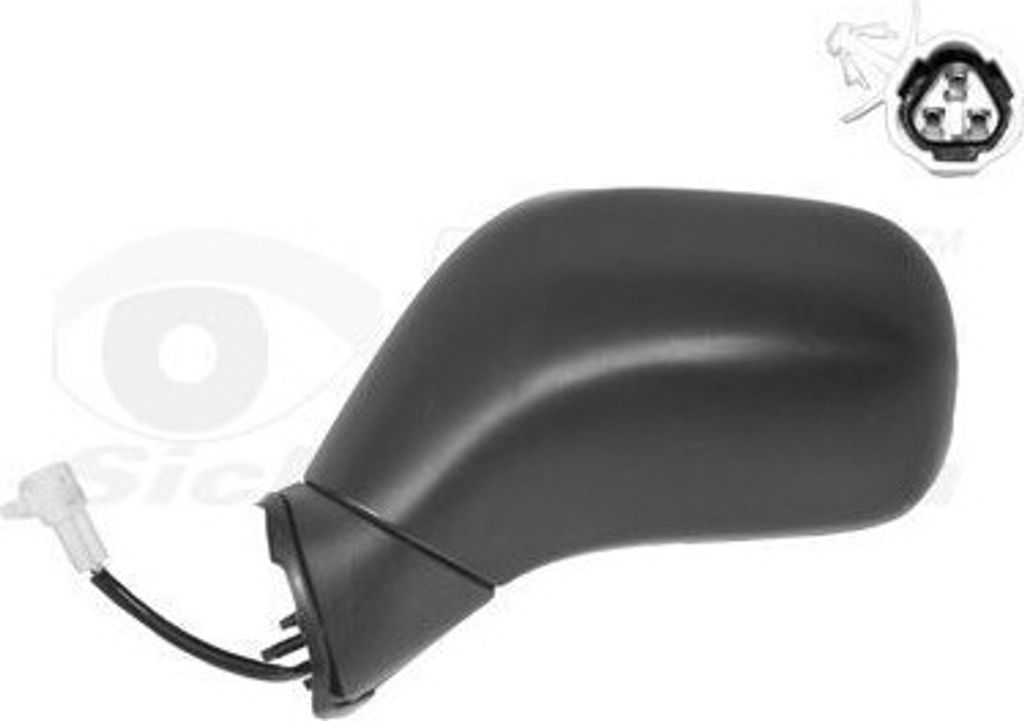 VAN WEZEL 3701805 Außenspiegel Seitenspiegel Links für OPEL AGILA (A) (H00) Konvex